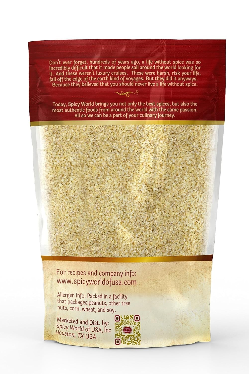 Spicy World Bulgur Cracked Wheat Fine #1, 2 LB Bag (32oz) 2 Pound (Pack of 1)