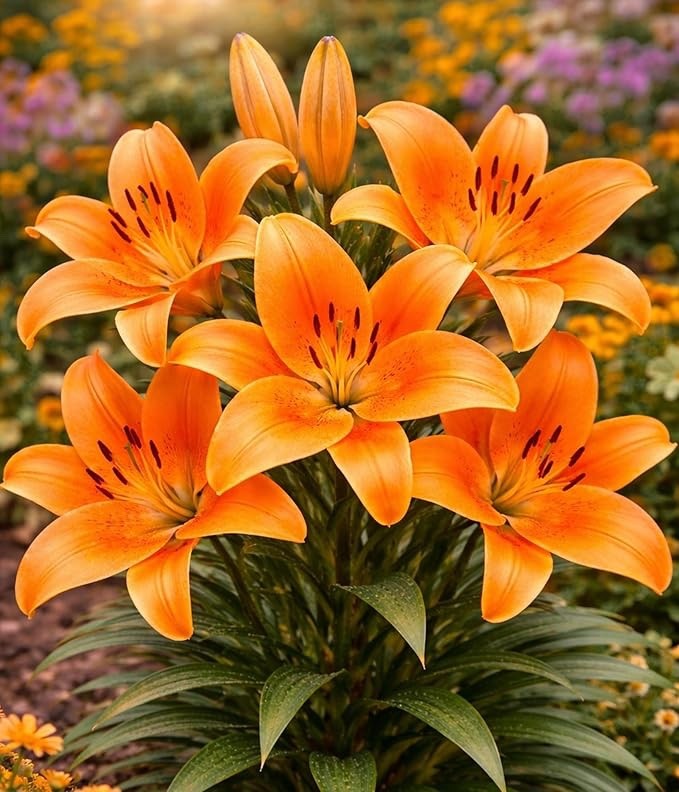 5 Surfside Orange Lily Bulbs for Planting – Bright Orange Asiatic