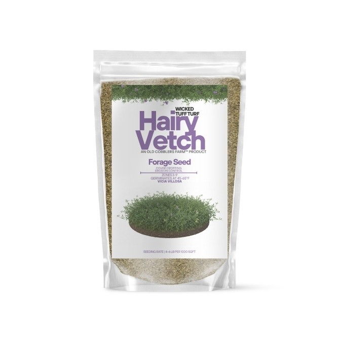 Old Cobblers Farm™ Wicked Tuff Turf Hairy Vetch Seeds – Cover Crop, Soil Builder