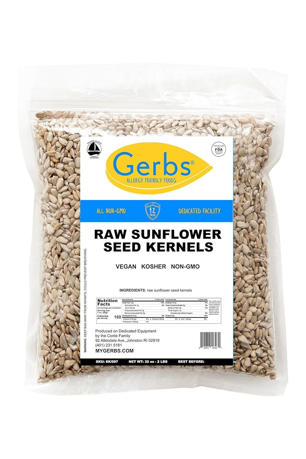 High-Quality 2 LB Raw Sunflower Seeds | Non-GMO & Free From Preservatives