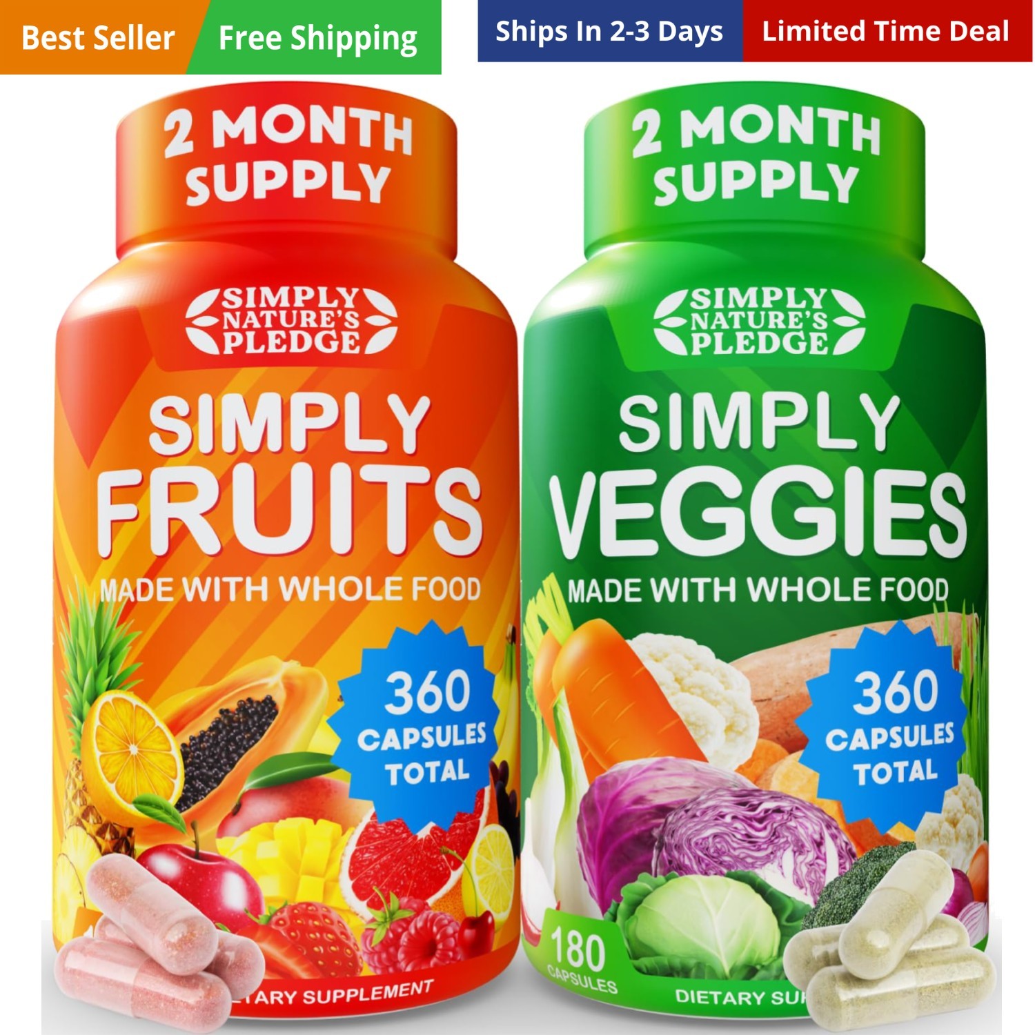 Packed with 42 Different Fruits & Vegetables – Made with Whole Food Superfood…