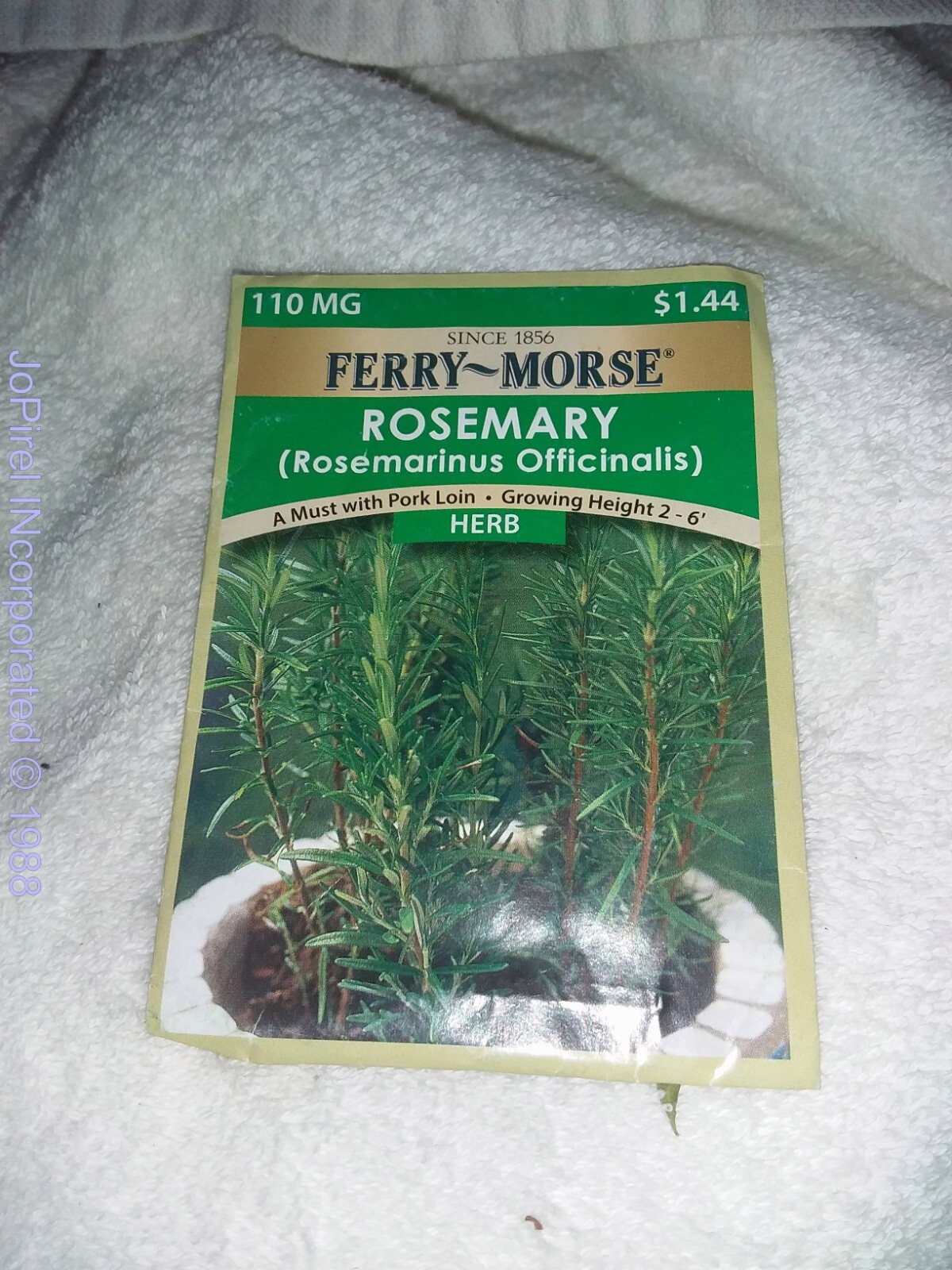 Rosemary 110G Herb Seeds NON-GMO – Ferry Morse 12/22