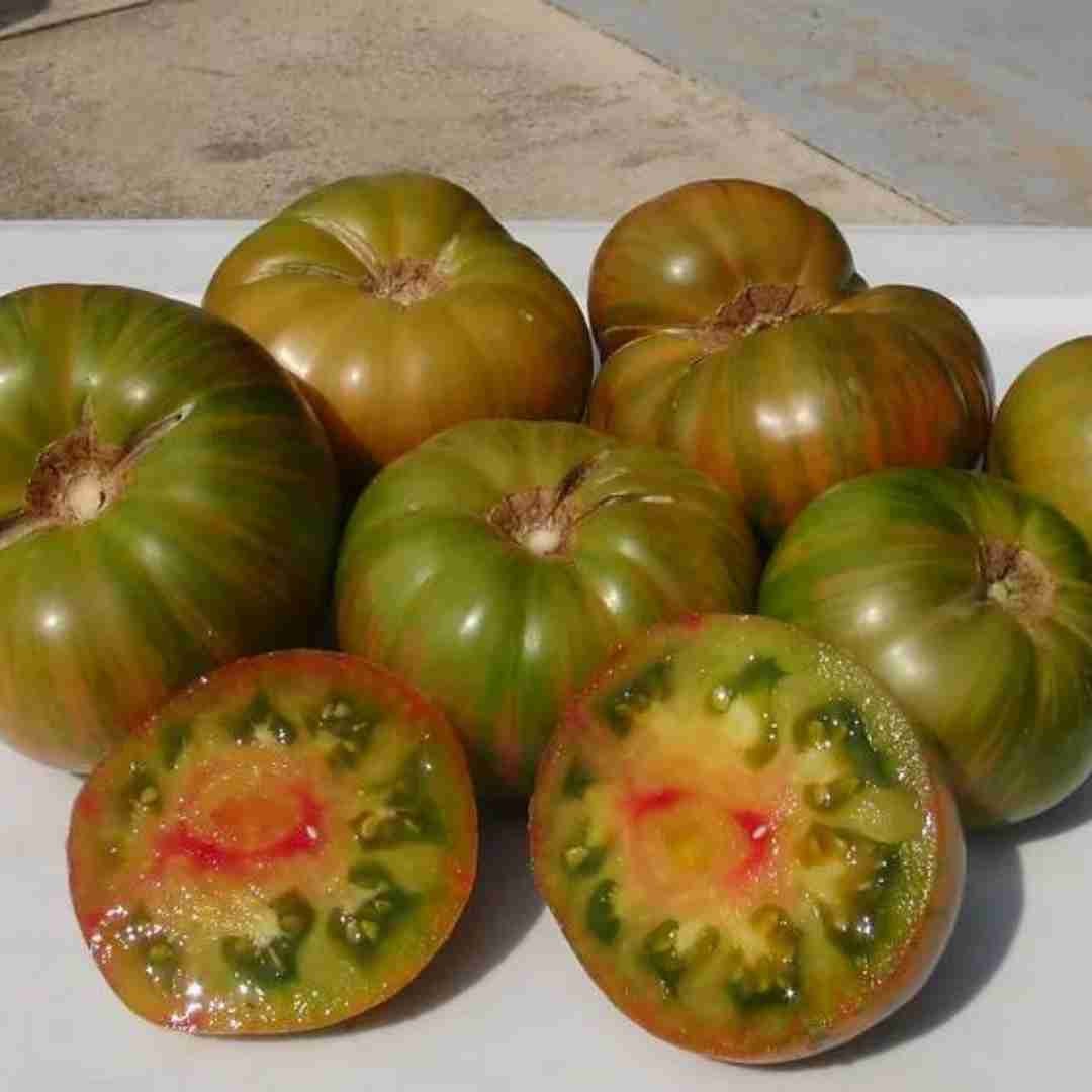 10 seeds Dwarf Peppermint Stripes Tomato ORGANIC Rare DTP