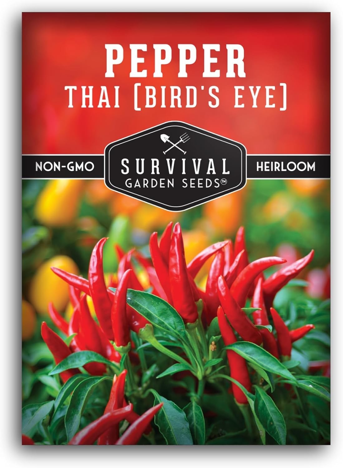 Thai Chili Pepper Seeds for Planting | Bird’s Eye Hot Peppers – Heirloom Non-…