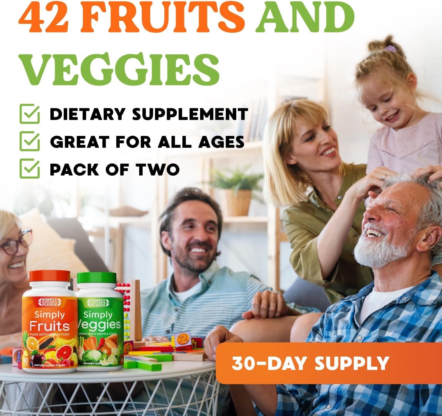 Packed with Over 40 Different Fruits & Vegetables – Made with Whole Food Supe…