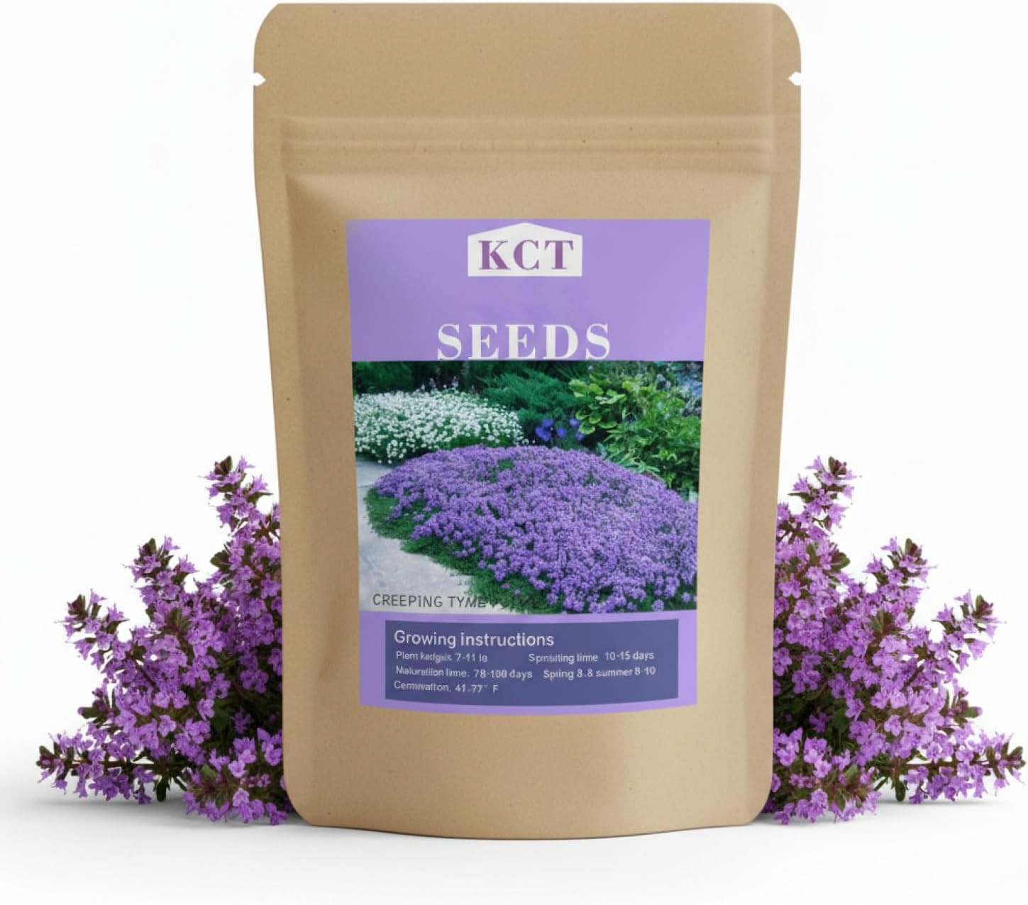 30,000+ Pcs Creeping Thyme Seeds for Planting Low Growing Ground Cover for Sunny
