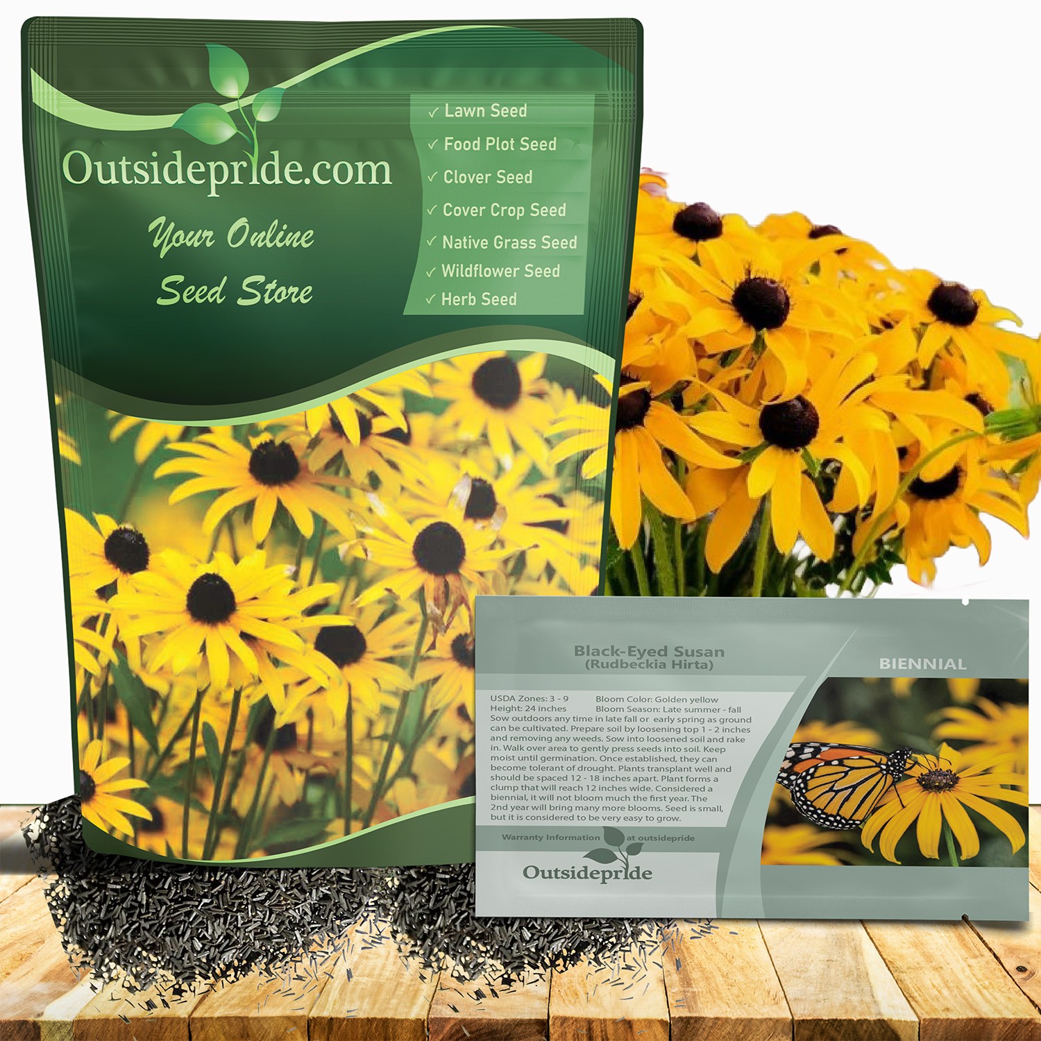 5000 Seeds Rudbeckia Hirta Drought Tolerant Black Eyed Susan Wildflower Seeds