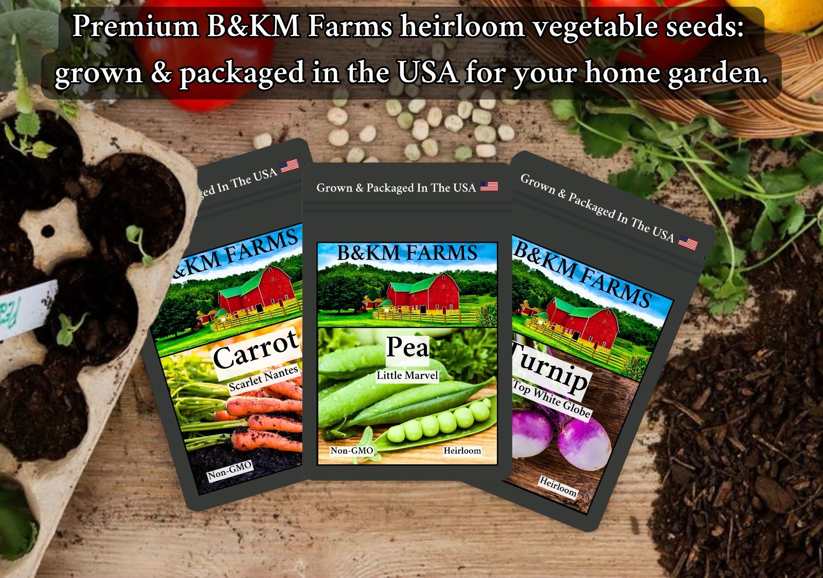 Survival Seed Vault 50,000+ Heirloom Non-GMO Seeds | 50 Varieties | USA Packed