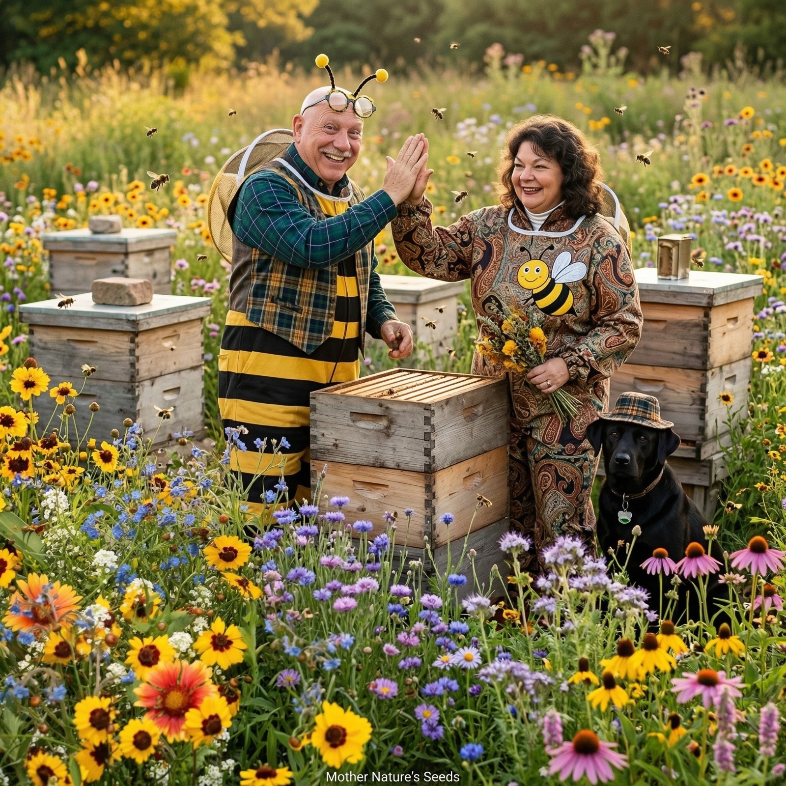 Mother Nature’s Super Mix BEES 38 Species Flowers Wildflowers Non-GMO 1000 Seeds