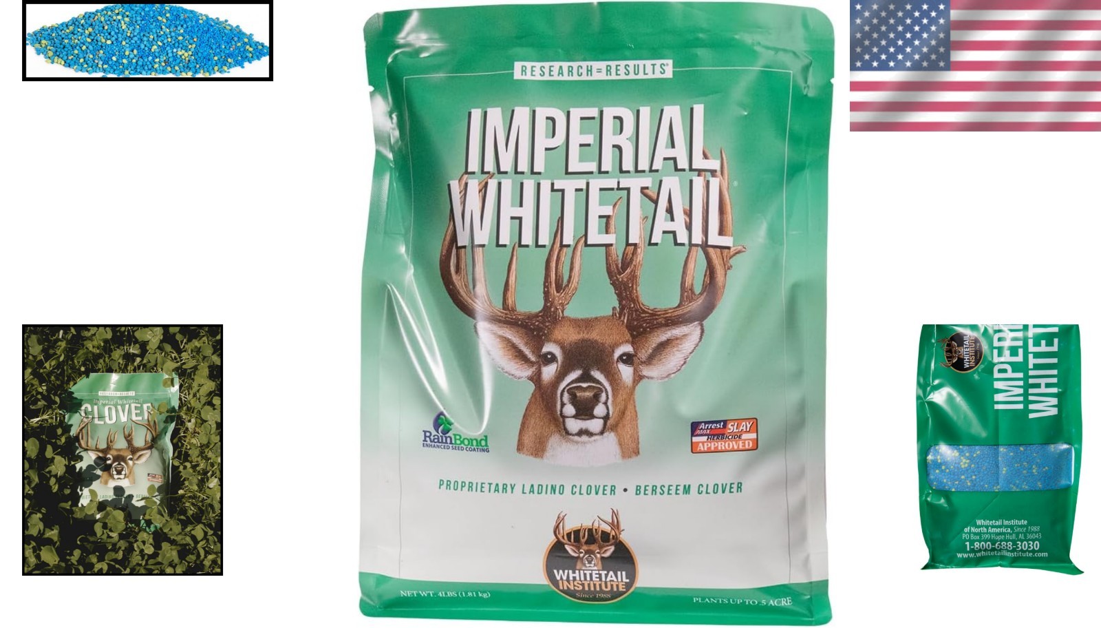 Imperial Whitetail Clover Food Plot Seed – High-Protein Deer Attractant for A…