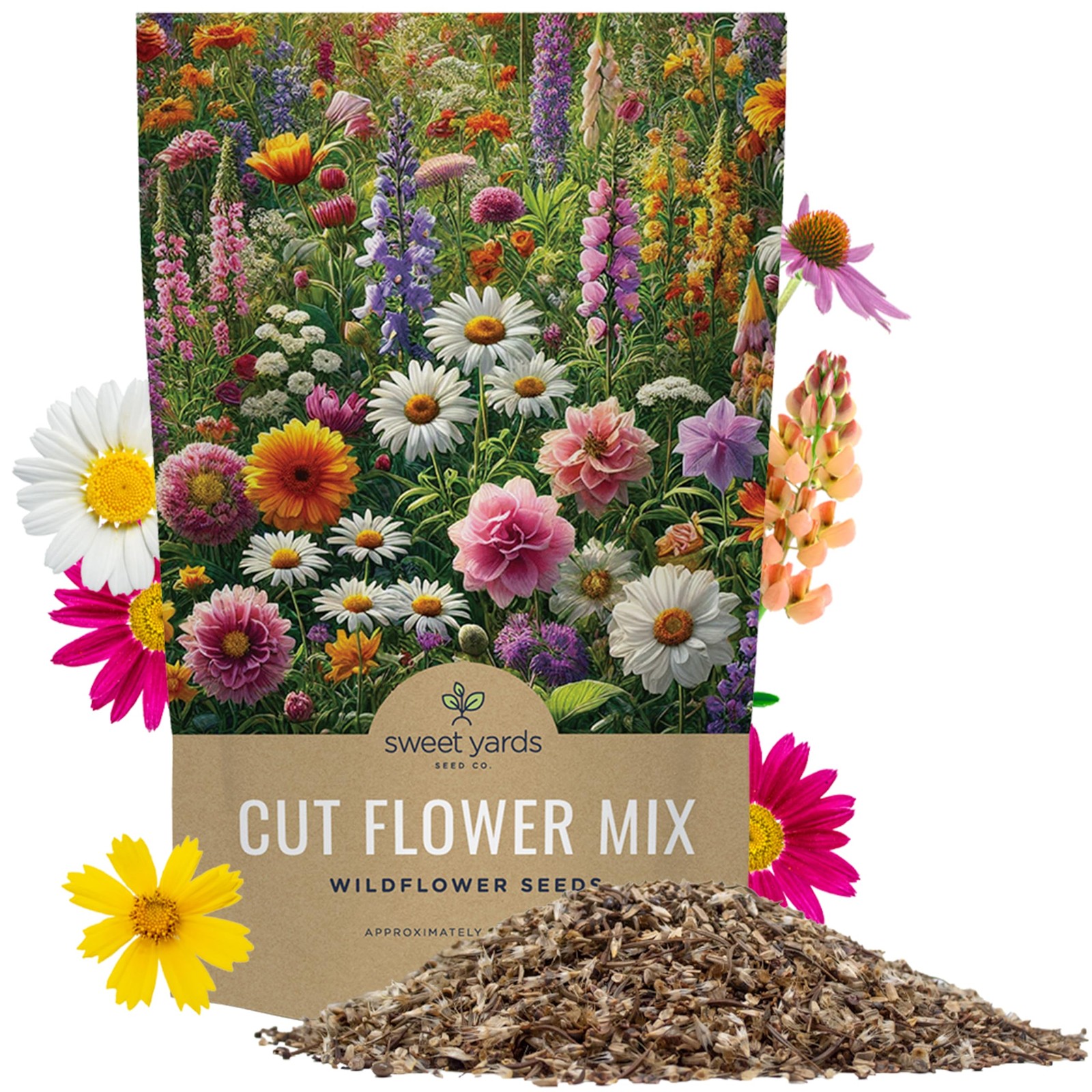 Cut Flower Garden Seeds – Bulk 1/4 Pound Bag – Over 30,000 Fresh Open Pollina…