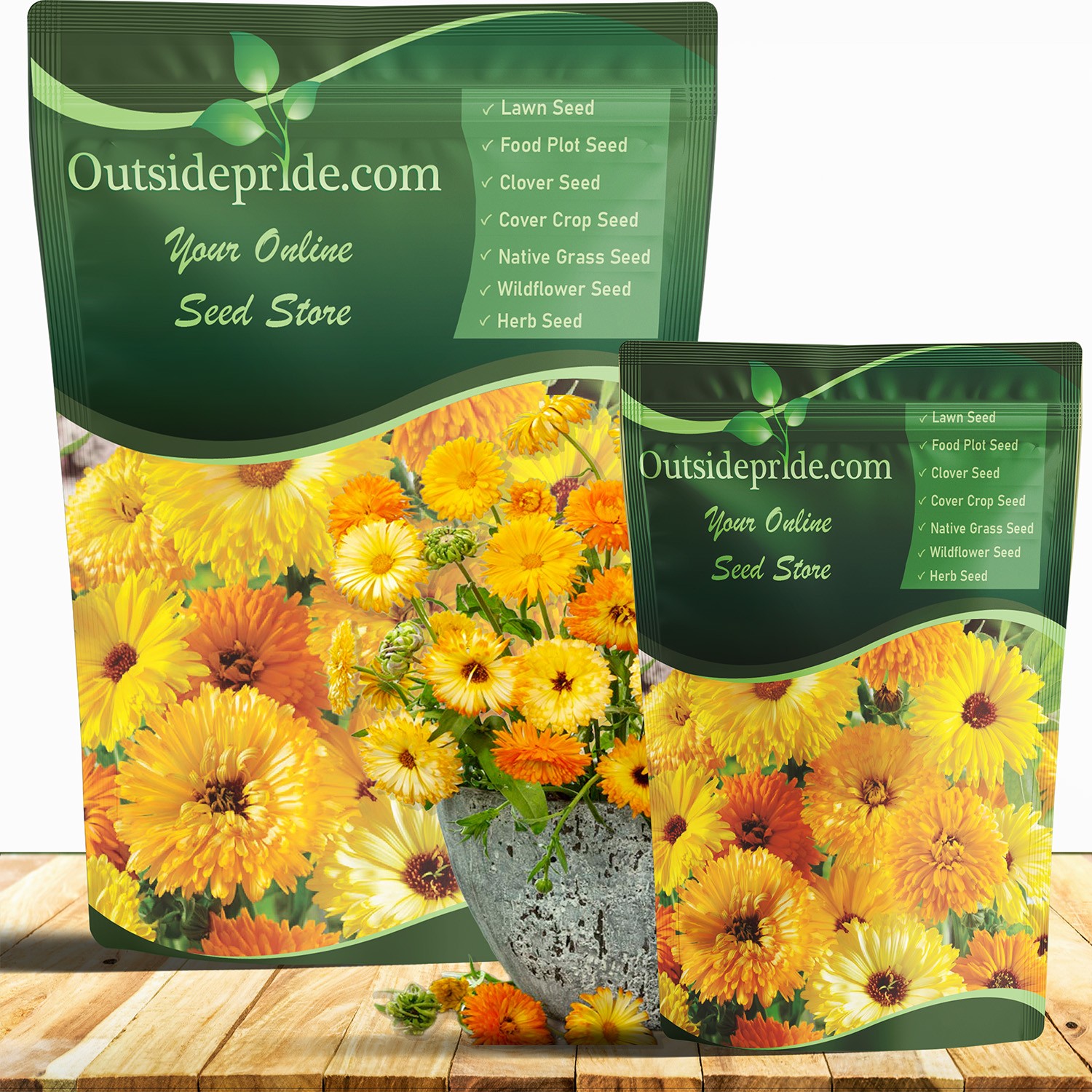 5 LBS Drought Tolerant Calendula Officinalis Wild Flower Seed Mix