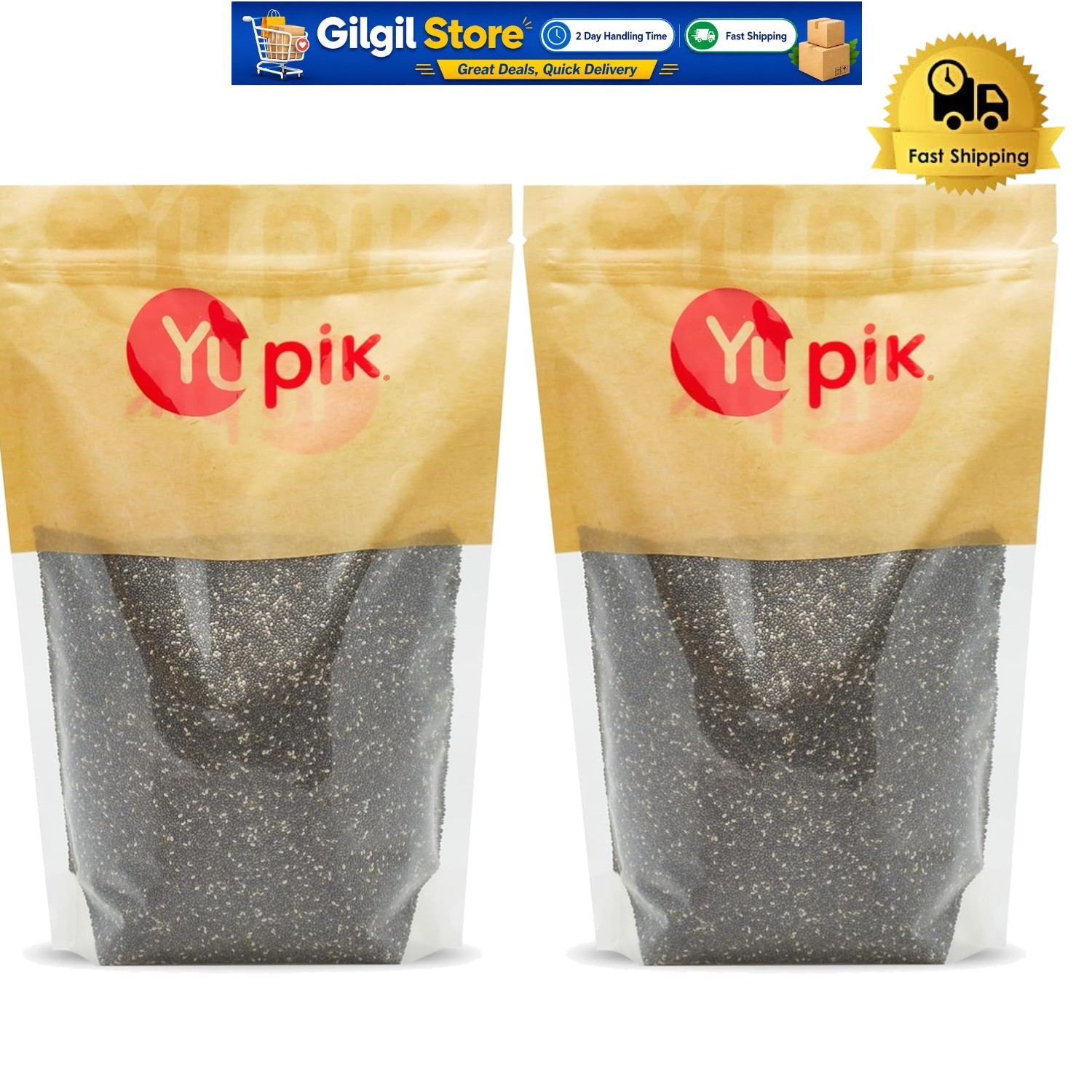 Raw Black Chia Seeds, 2.2 lb Pack of 2 – & Gluten-Free Superfood