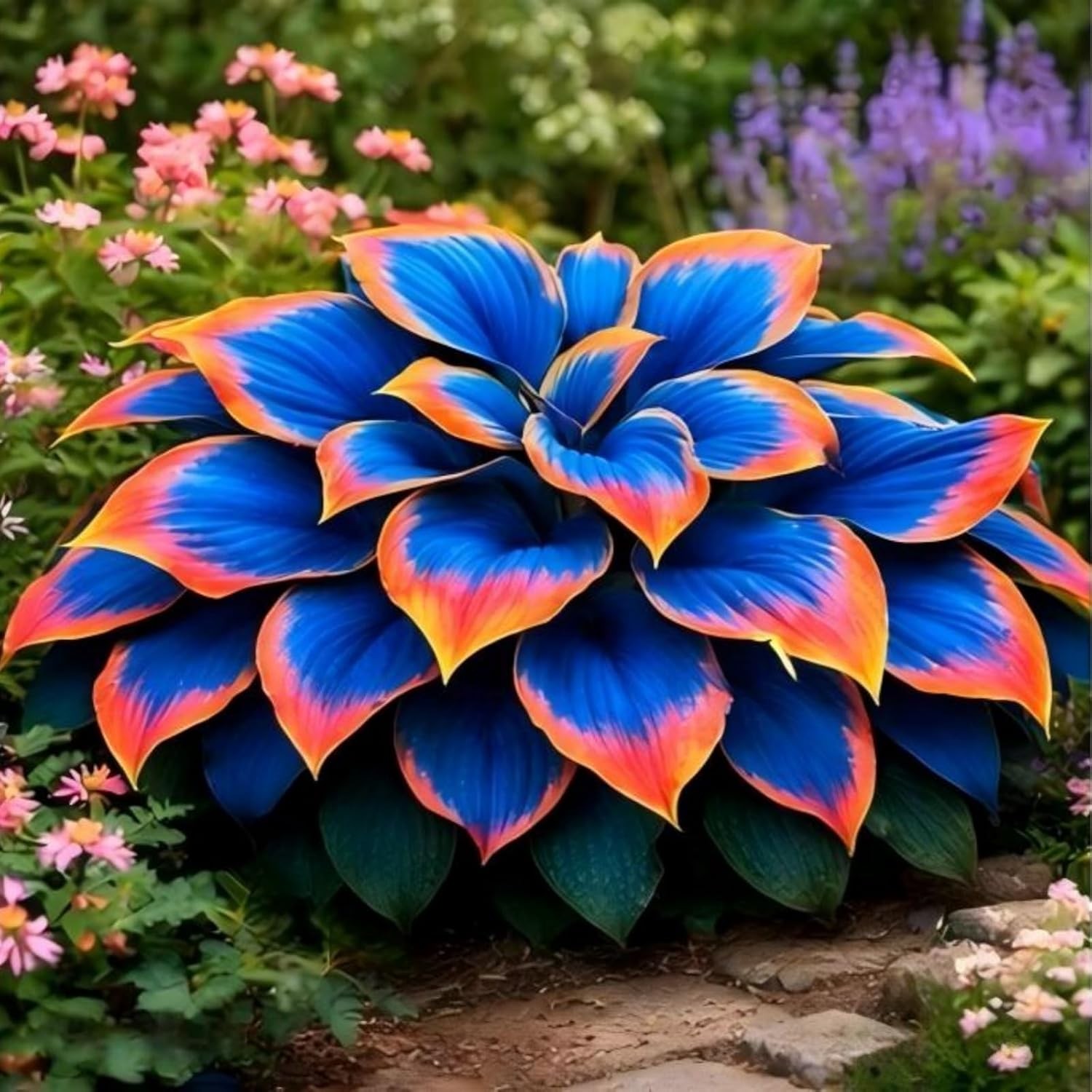 355+ Rainbow Hosta Seeds Heart Shaped Leaves, Hostas Seed for Planting Drought T