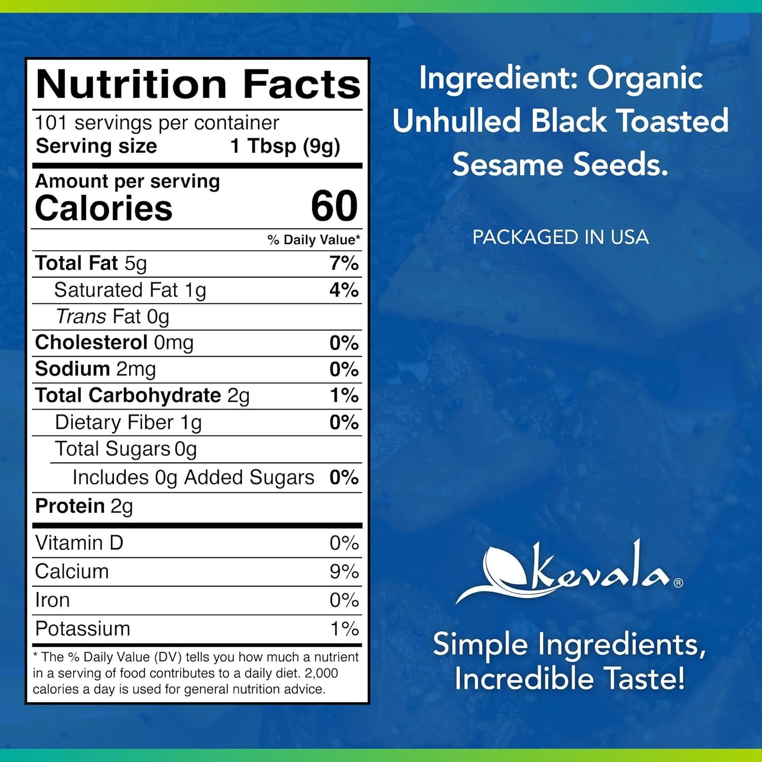 Organic Black Toasted Sesame Seeds – Unhulled Seeds for Baking and Cooking, R…