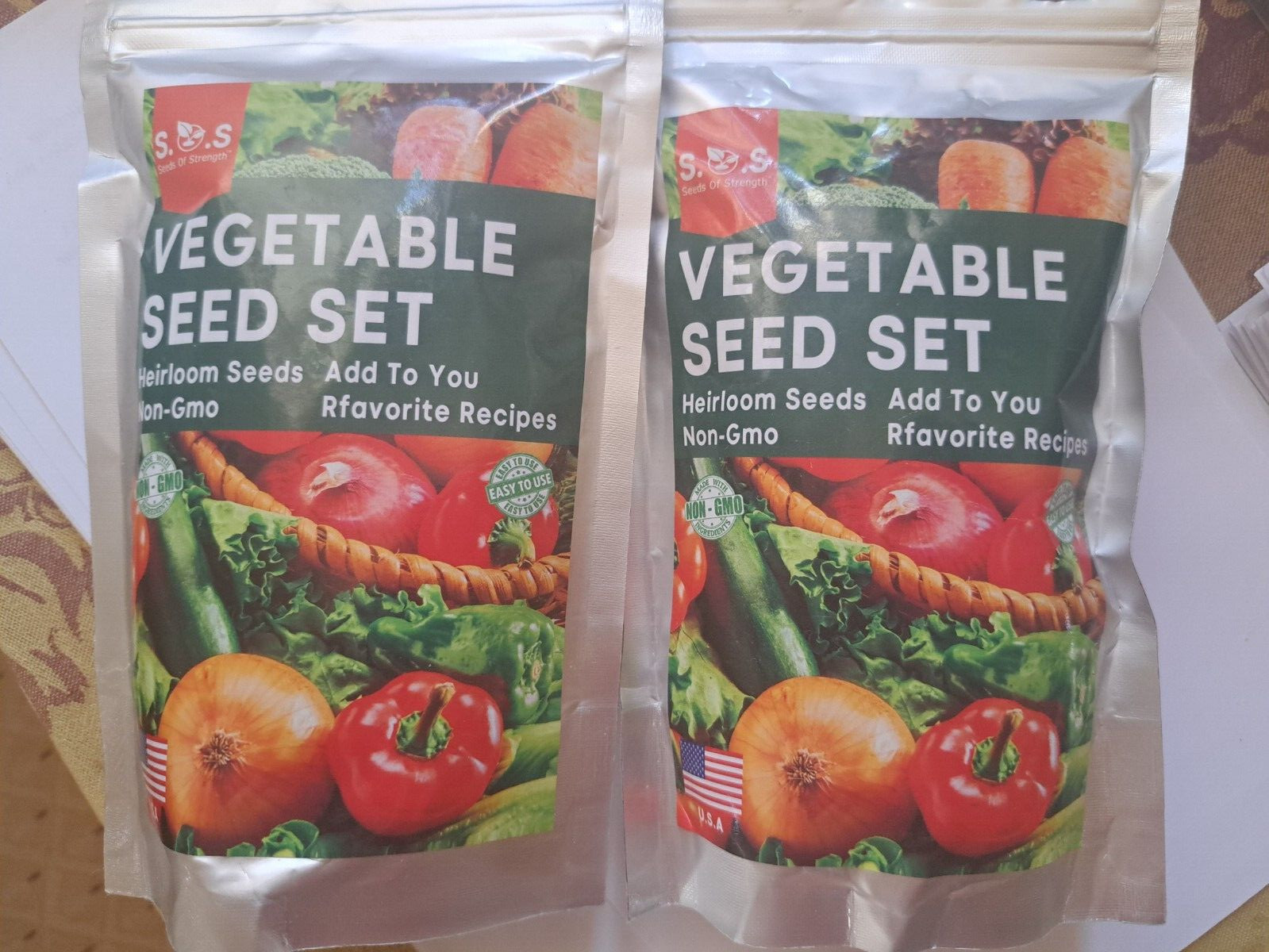 Vegetable Seed set Non GMO Heirloom (2 pack)