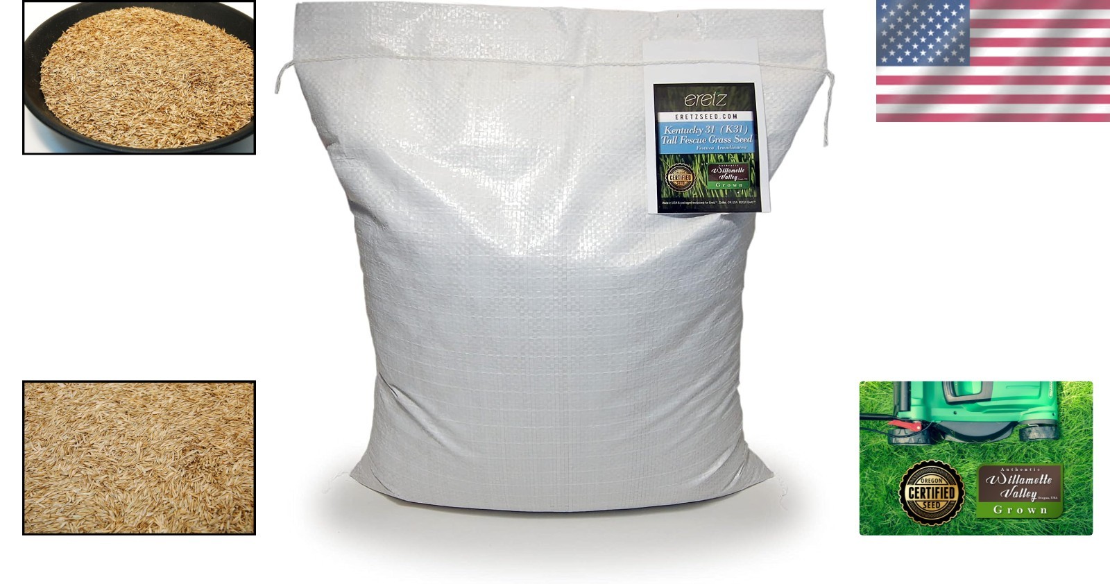 Kentucky 31 Tall Fescue Grass Seed 10lbs – Durable, GMO Free & State Certified