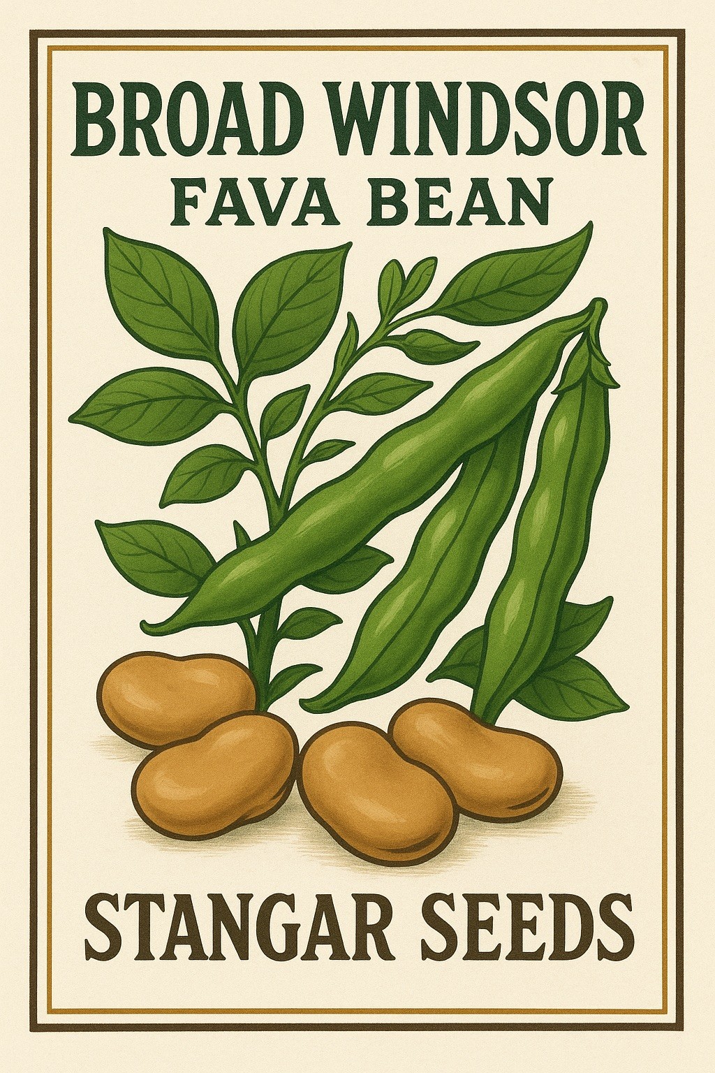 Bean Seeds – Fava – Organic Non-GMO Heirloom Garden 2026 USA Fresco
