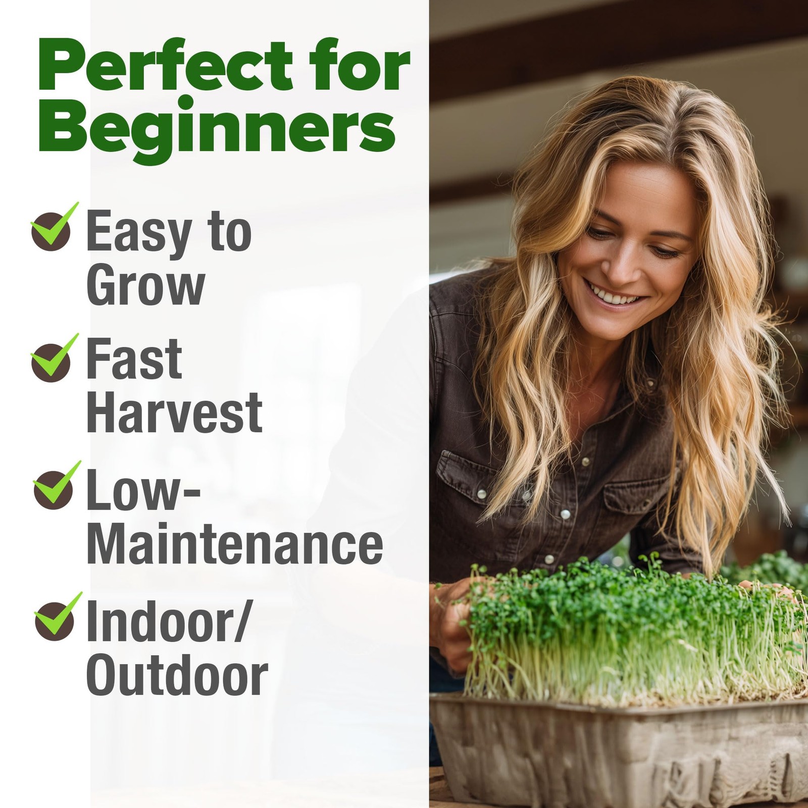 HOME GROWN Premium Sprouting Seeds Mix – Microgreens 118,200 Seeds for Indoor Gr