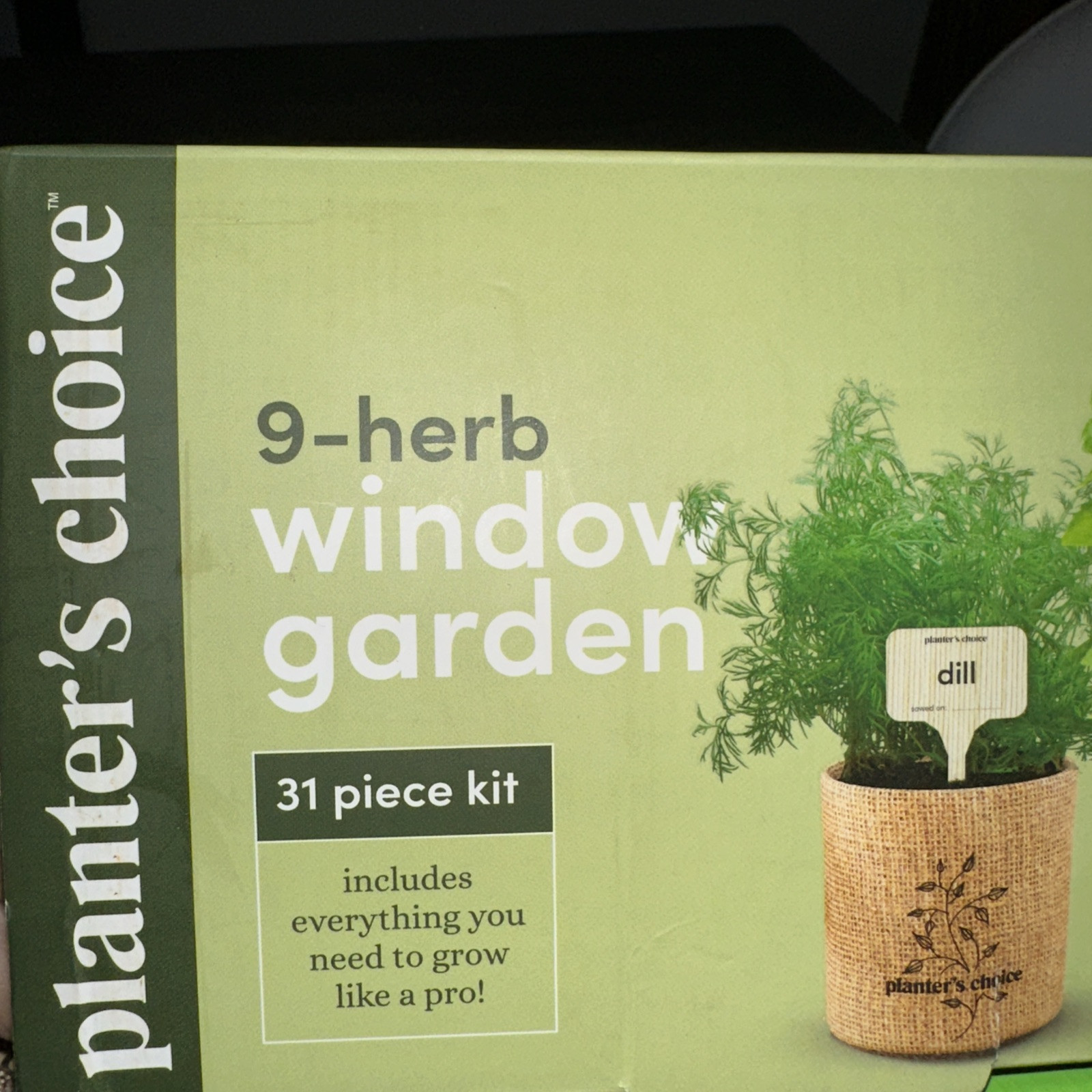 9 Herb Indoor Window Garden Kit House Plants Seeds Easter Gift Open Box