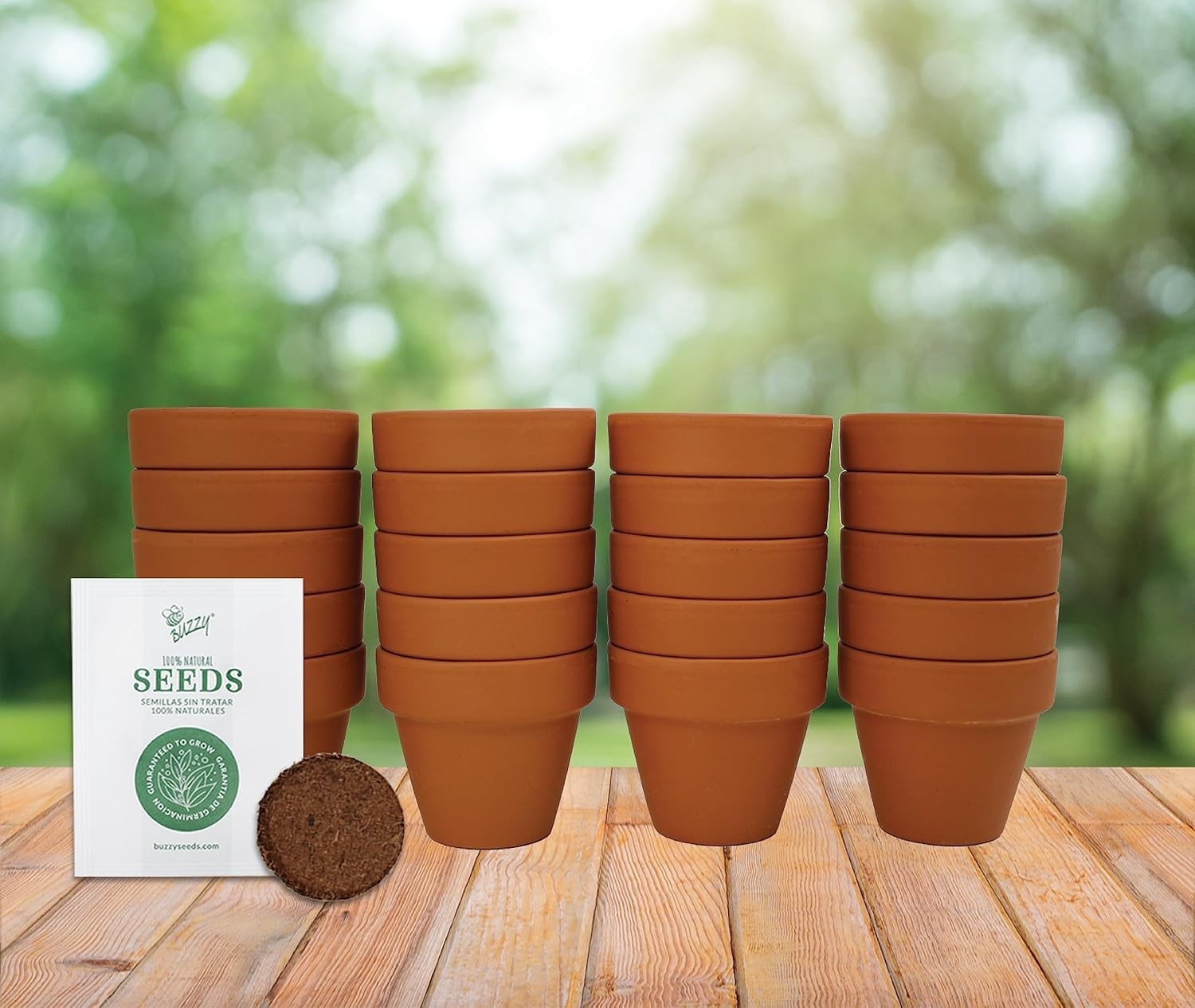 Seeds Terracotta Mini Grow Pots – Herb Flower Plant Starter Kit Assorted 20-P…