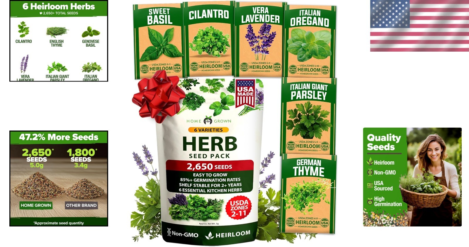 Beginner’s Herb Garden Kit: 6 Seeds with Detailed Growing Instructions