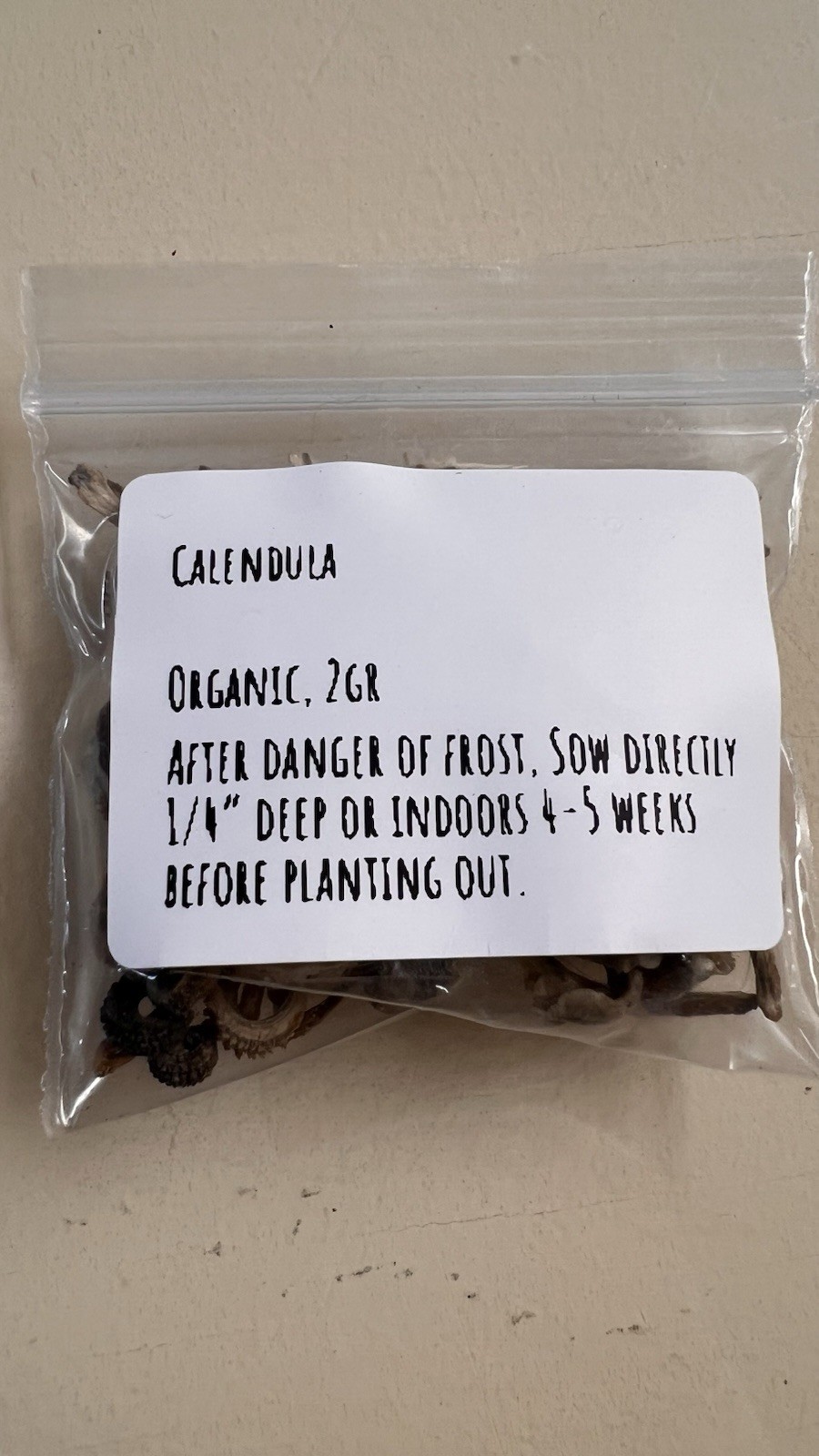 Medicinal Calendula (Calendula officinalis) 2 Gr. organic, DEER RESISTANT!