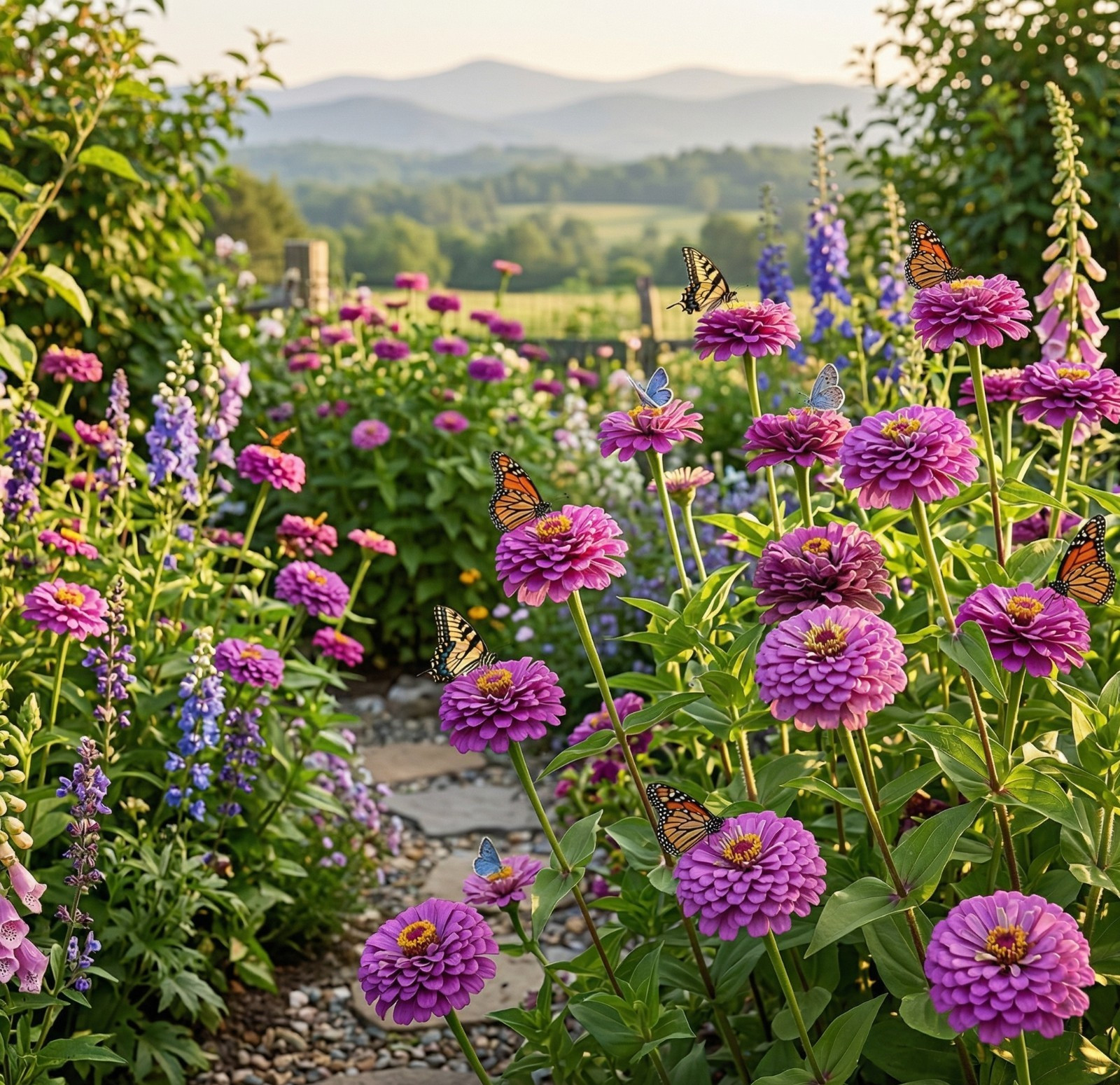 Zinnia DREAM Lavender Cut Flower Garden Pollinators Wedding Non-GMO 100 Seeds!