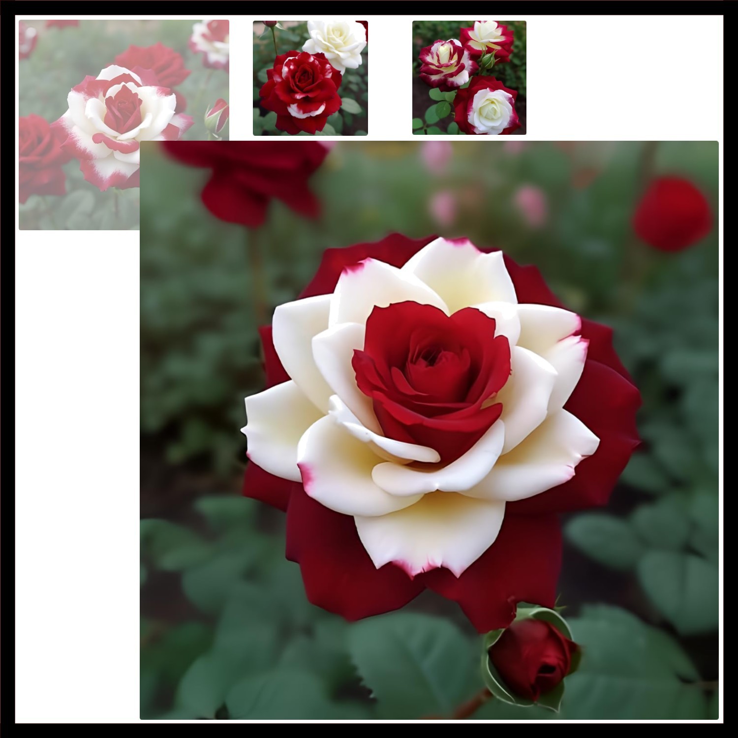 20 Rare Twin Red White Rose Flower Seeds for Planting – Captivating Garden Bl…