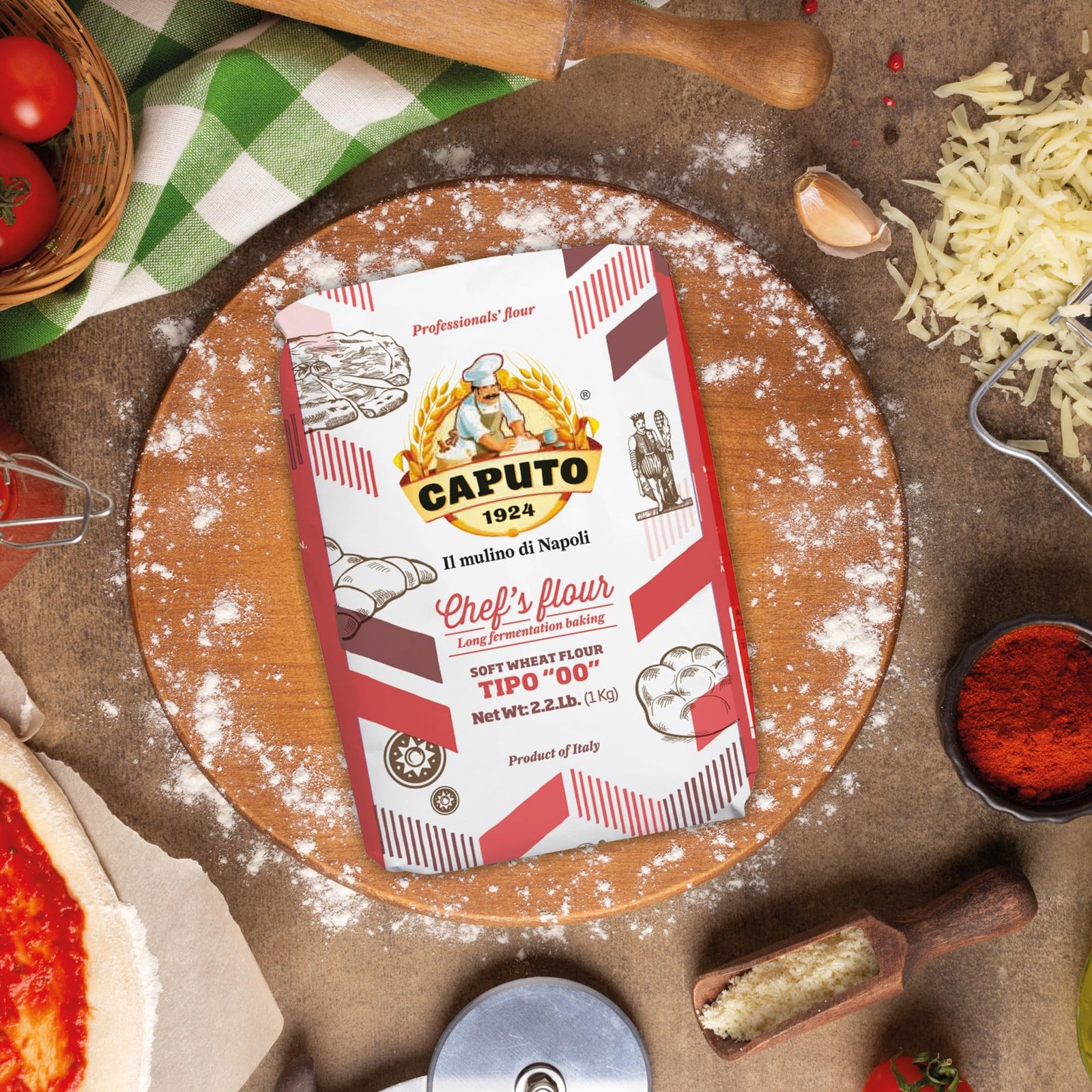 Antimo Caputo Chef’s Flour 2.2 LB – Italian 35.2 Ounce (Pack of 1), White