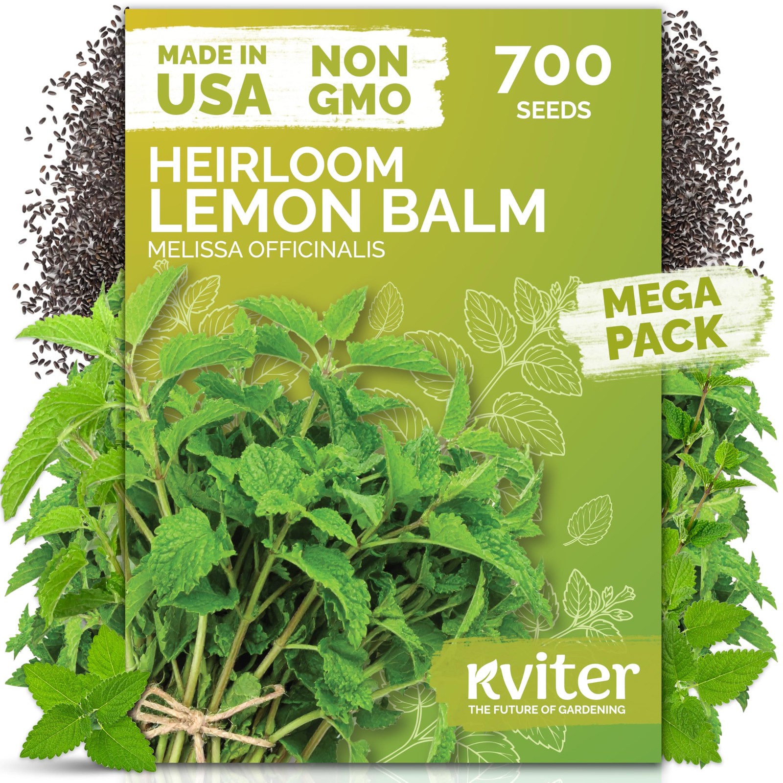 KVITER 700 Lemon Balm Seeds for Planting (Melissa Officinalis)