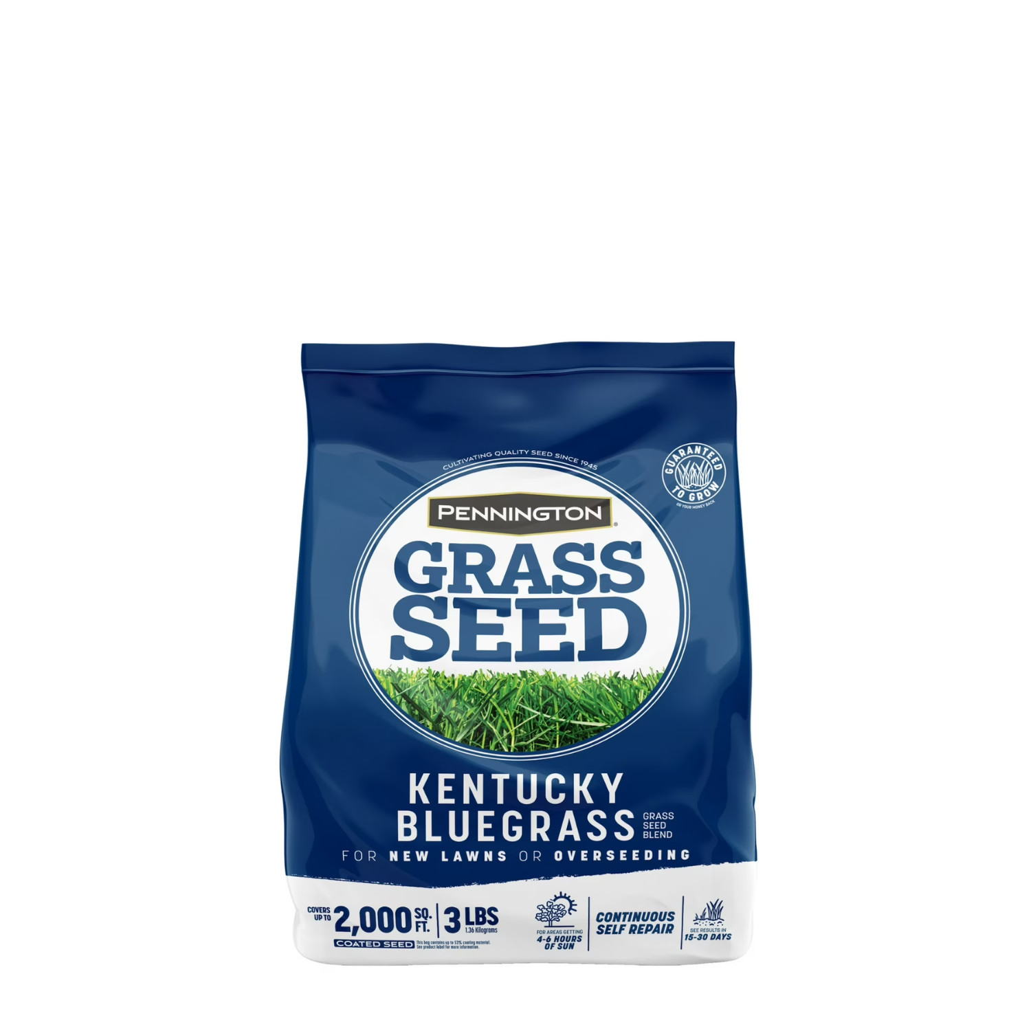 (2 pack) Pennington Kentucky Bluegrass Grass Seed Mix 3 lb Sun Shade Lawn Repair