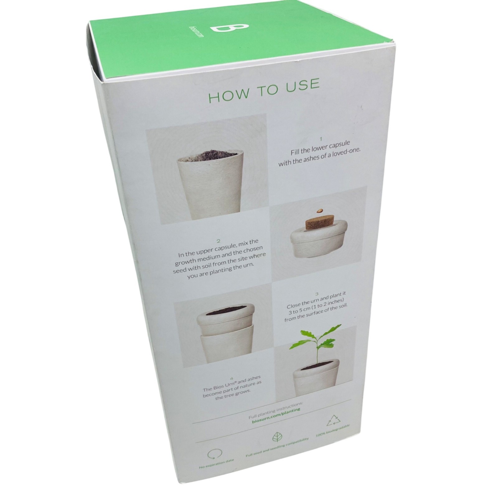 Bios Biodegradable Urn Return to Nature w/ Pine Tree Seeds or Use your own
