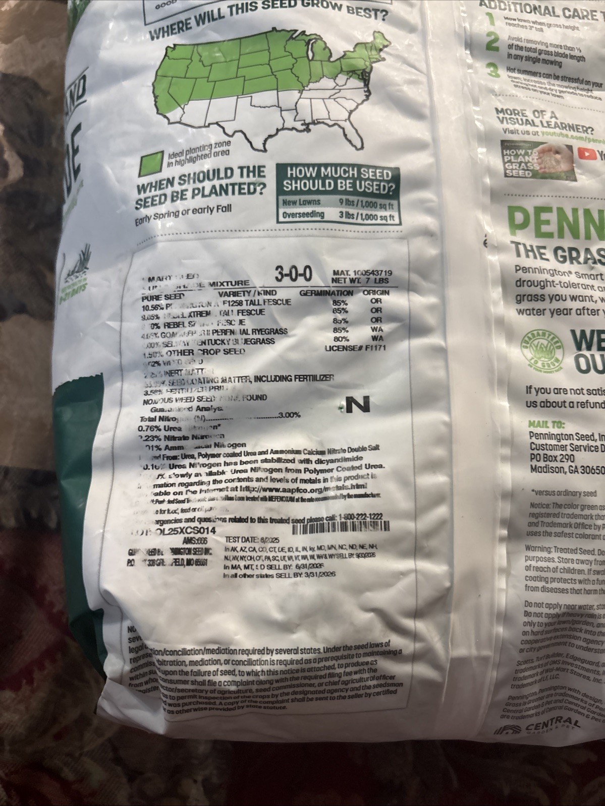 Pennington Smart Seed Sun & Shade Grass Mix 7 lb – Drought Resistant Excellence