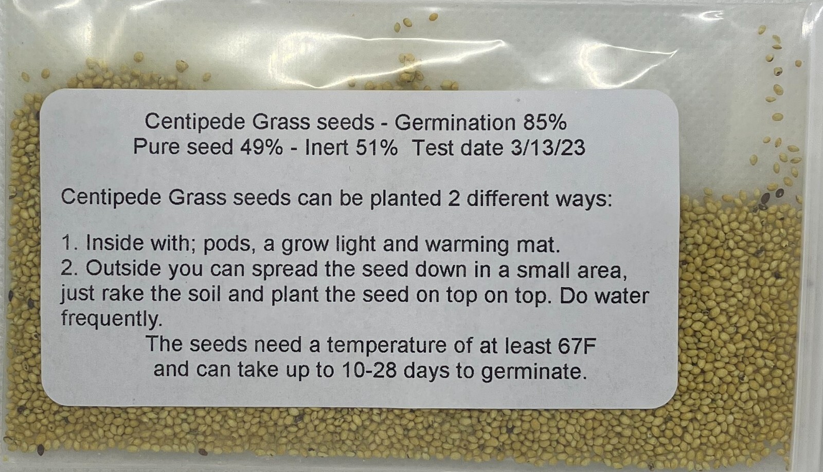 Centipede Grass Seeds starter pack 6000-8000k seeds