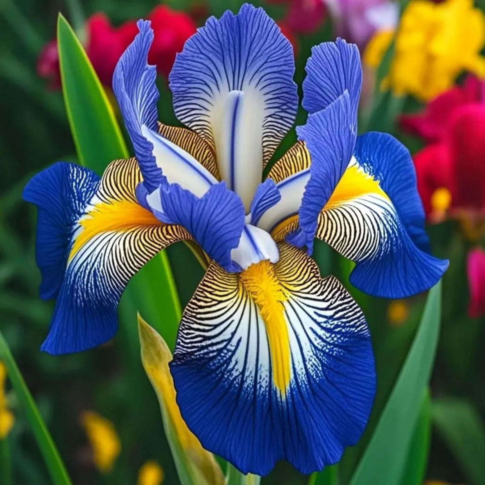 50 Iris Seeds Sapphire Veil Flower Plant (much less money than bulbs)