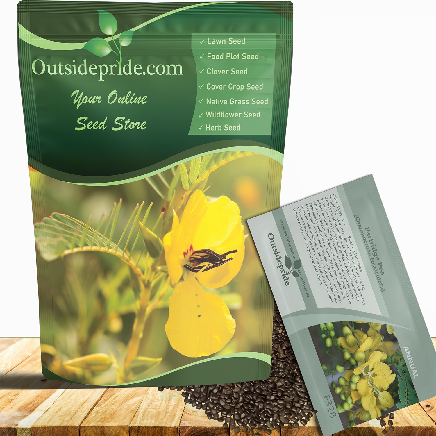 5 LB Partridge Pea Seeds Drought Tolerant Wild Flower & Forage Seed