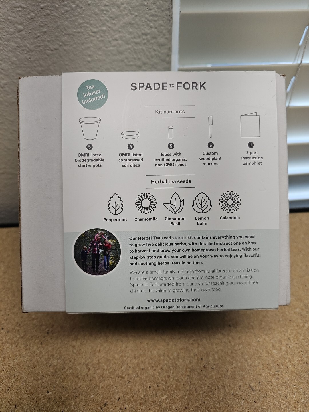 Spade to Fork Organic Home Garden Edible Flowers & Herbal Tea Seed Kits (B3)