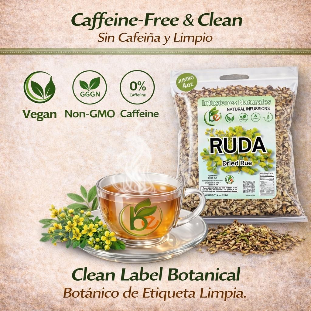 Ruda Seca Té (Rue Dried Herbs Tea) 4oz (113g) – Ruta Graveolens – 100% Natural,