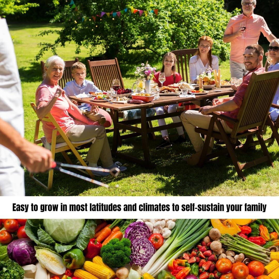 Sustainable Gardening Starter Kit – 105 Heirloom Seeds with 25 Year Shelf Life
