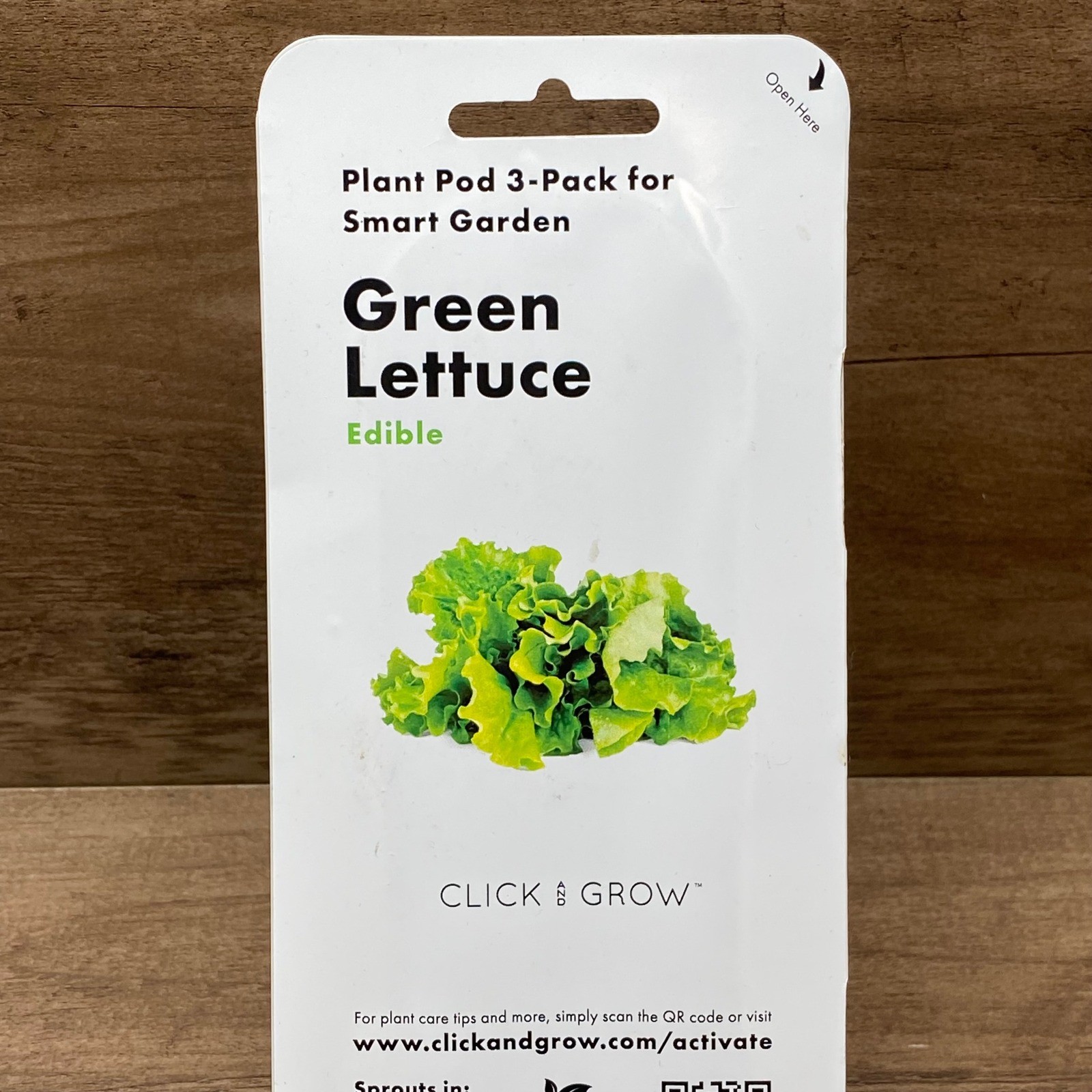 Click & Grow Unisex Plant Pod 3-Pack Green Lettuce Edible Smart Garden Seeds NEW