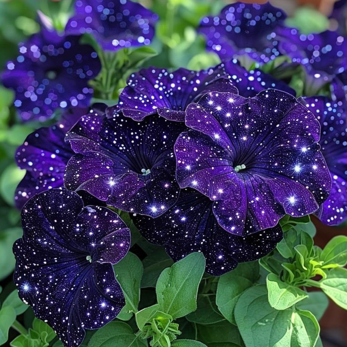500 Starry Sky Petunia Seeds – Dreamy Variegated Multi-Color Blooms, Trailing…