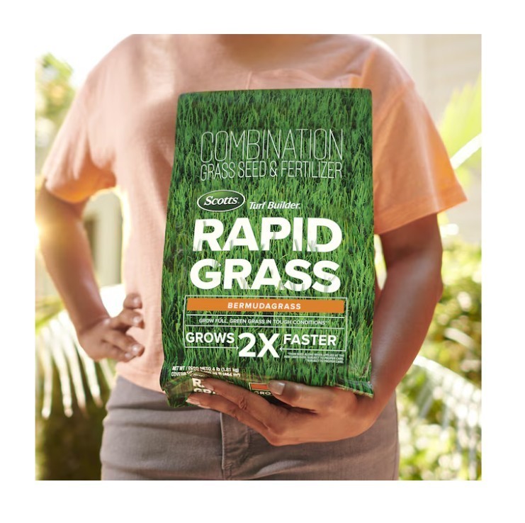 [FASH SALE] Scotts Rapid Grass Bermuda Grass Seed 4lb Bag Fast Growing Lawn