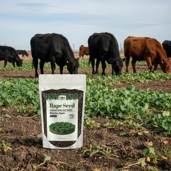 Old Cobblers Farm™ Wicked Tuff Turf Essex Dwarf Rape Seed – Lush Green Forage