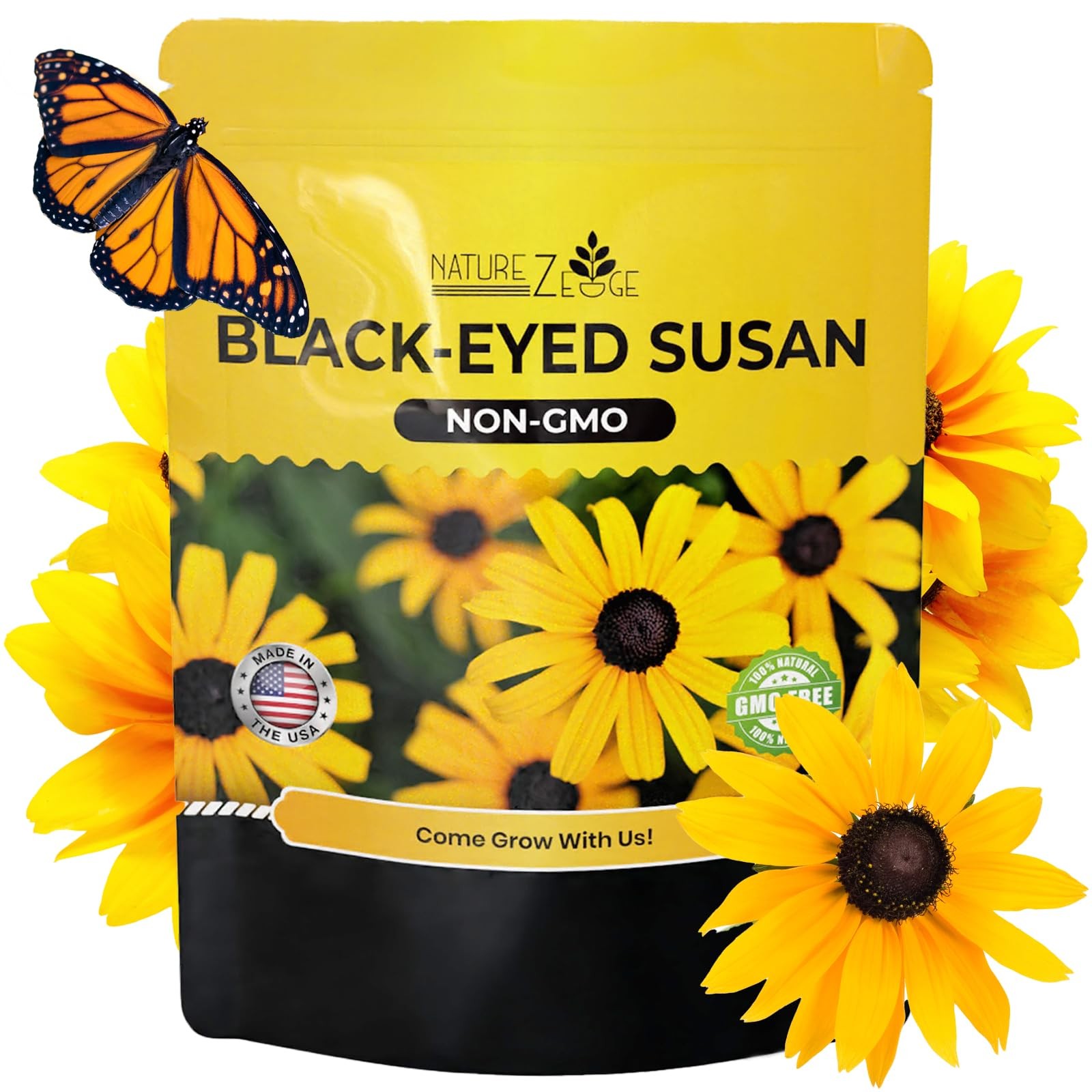 Black Eyed Susan Seeds for Planting, 1 Ounce, 1 Ounce 106,000 Seeds,