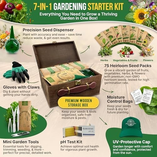 75 Medicinal & Tea Herb Seeds Variety Pack – Non-GMO Heirloom Seed Starter Kit f