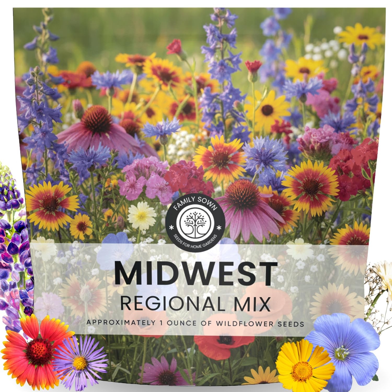 Midwest Regional Mix – 14,000 Seeds for Planting – 2026 Season – 1 Ounce Pouch