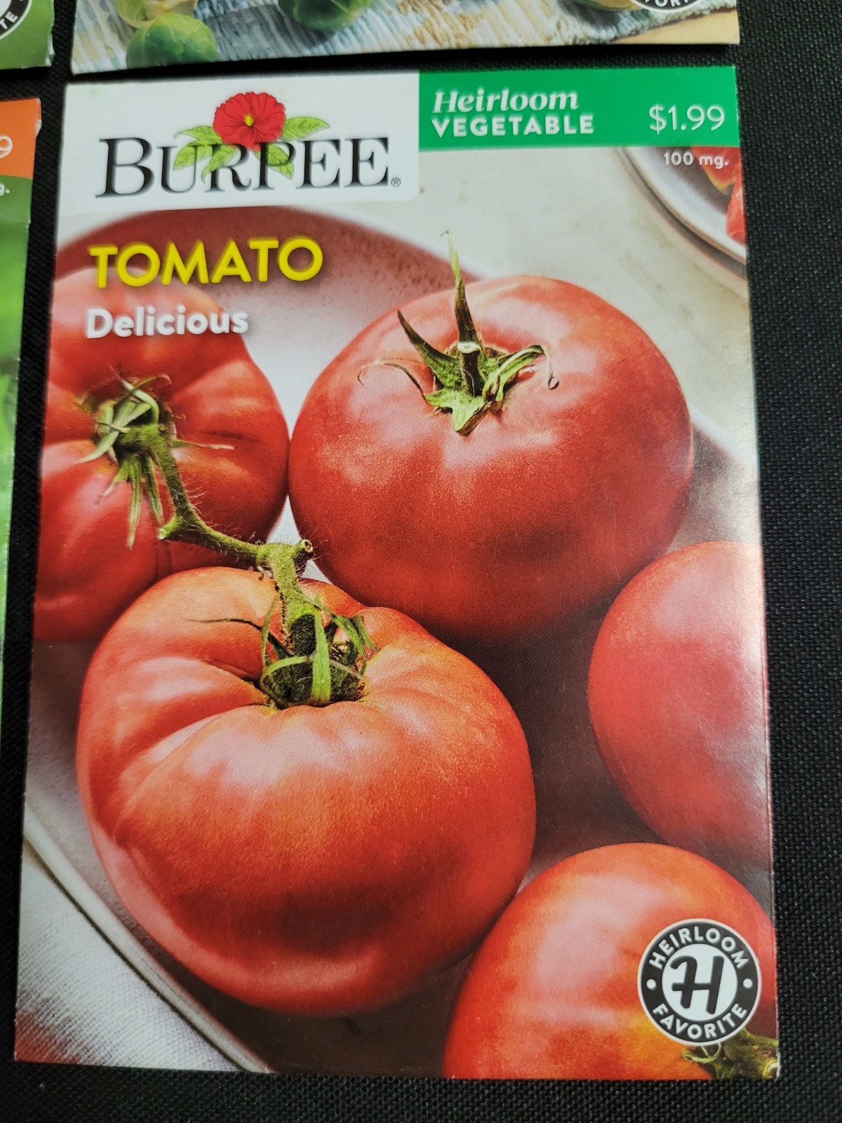 Burpee Heirloom Vegetables and Herb 4 Seed Pack Assortment (2026 Season) New