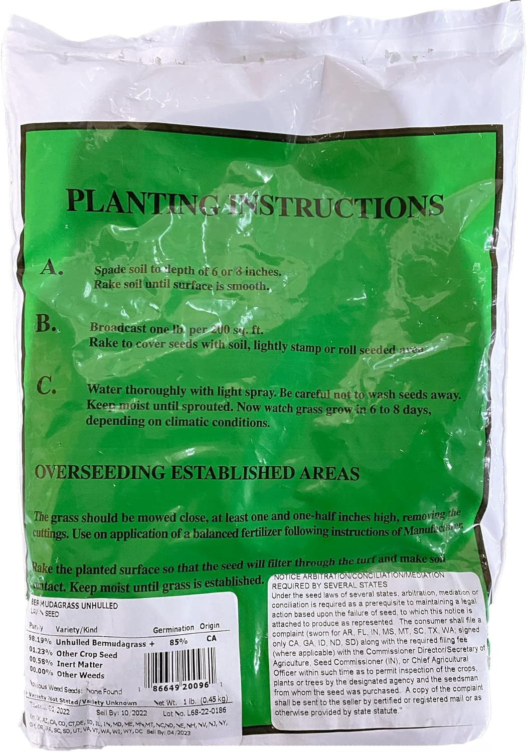 Unhulled Bermuda Grass Seed for Lawns and Landscapes – Ideal for Sun-Drenched Ya