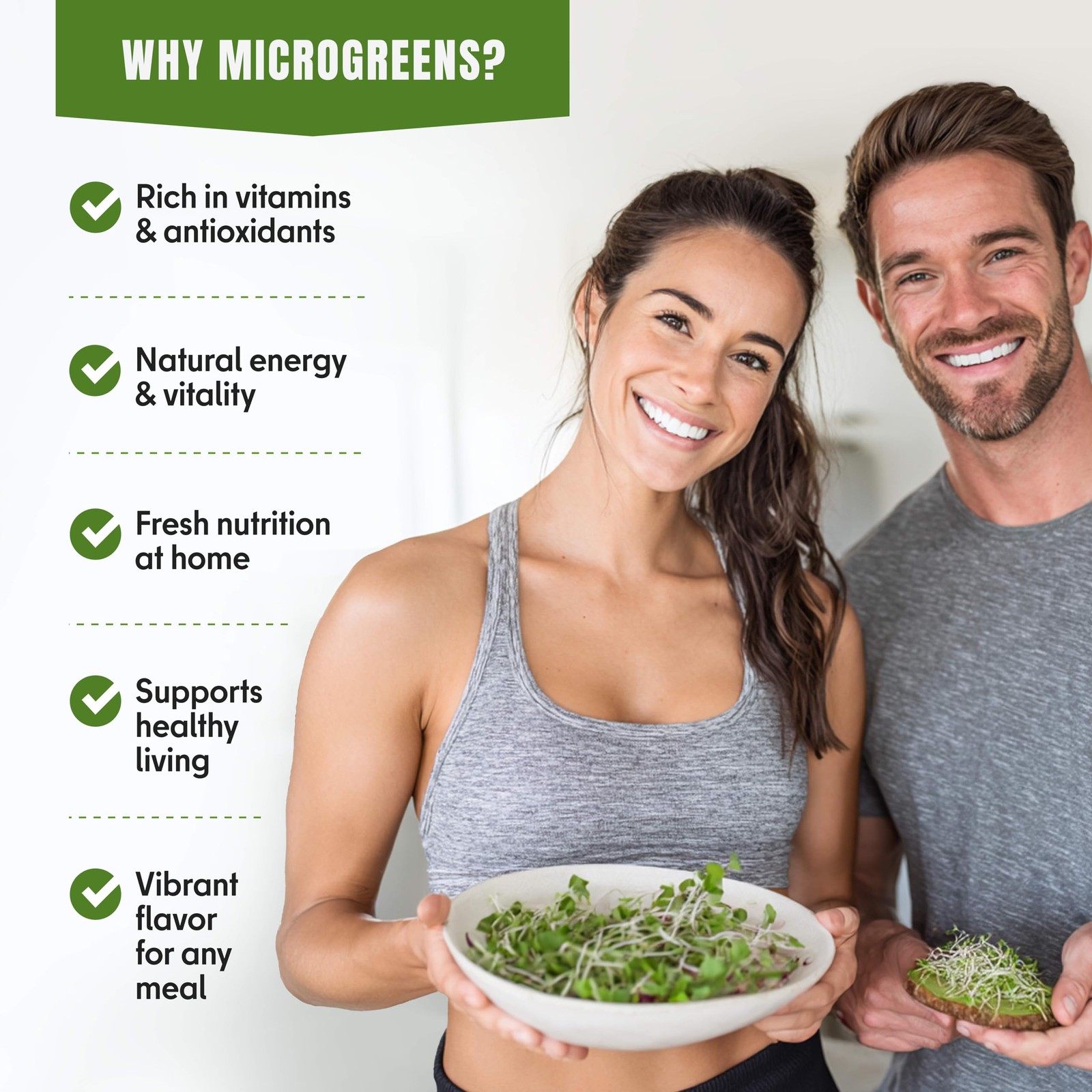 Microgreens Seeds Variety Pack – 5 NonGMO Heirloom Types for Indoor Hydroponics
